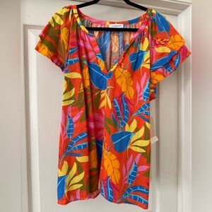 NEW | Calligraphie x Anthropologie Linen Blend Flutter Sleeve Top - Size 2X